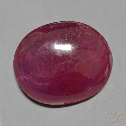 Rubino Rosso scuro naturale da 19.04 ct, Ovale, Traslucido