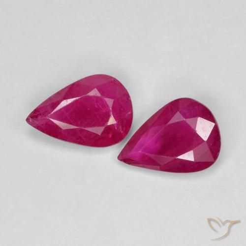 1.22ctw Naturale Rosso tendente al rosa Rubino, Forma a pera, VS