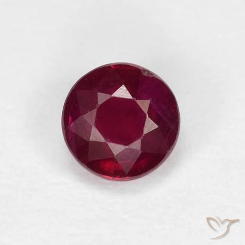 0.44ct Naturale Vino rosso Rubino, Rotondo, VS