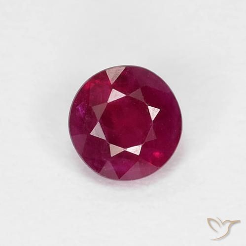 0.36ct Naturale Rosso scuro Rubino, Rotondo, SI