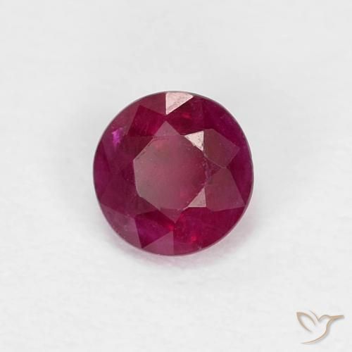 Rubino Rosso scuro naturale da 0.36 ct, Rotondo, SI