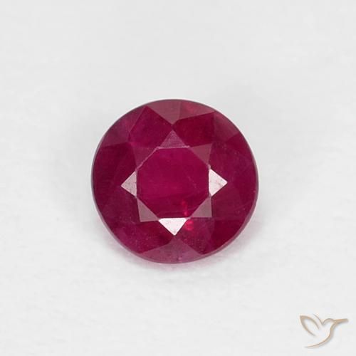 0.31ct Naturale Vino Rosso Profondo Rubino, Rotondo, SI