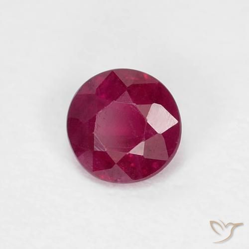 Rubino Vino Rosso Profondo naturale da 0.31 ct, Rotondo, SI