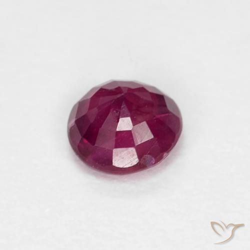 Rubino Rosso scuro naturale da 0.31 ct, Rotondo, SI