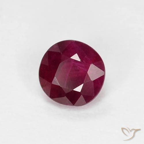Rubino Vino Rosso Profondo naturale da 0.33 ct, Rotondo, SI
