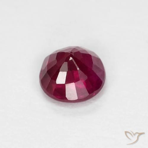 Rubino Vino Rosso Profondo naturale da 0.33 ct, Rotondo, SI
