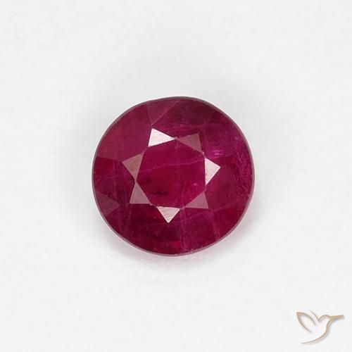 0.30ct Naturale Rosso scuro Rubino, Rotondo, VS-SI
