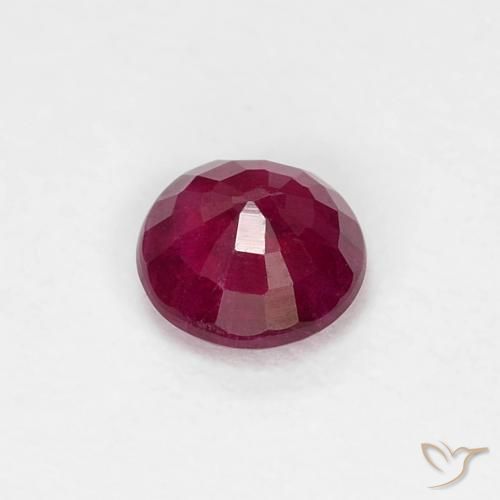 Rubino Rosso scuro naturale da 0.30 ct, Rotondo, VS-SI