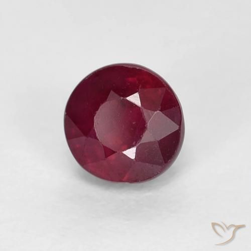 Rubino Vino rosso naturale da 0.49 ct, Rotondo, VS-SI