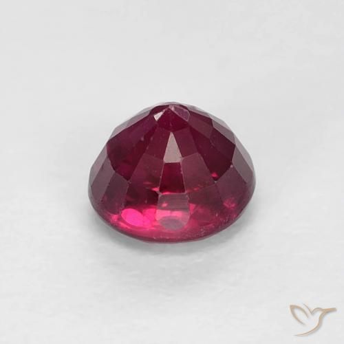 Rubino Vino rosso naturale da 0.49 ct, Rotondo, VS-SI