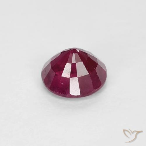 Rubino Rosso scuro naturale da 0.32 ct, Rotondo, VS-SI