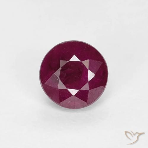 0.36ct Naturale Vino Rosso Profondo Rubino, Rotondo, VS-SI