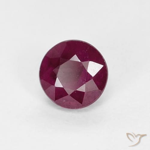 Rubino Vino Rosso Profondo naturale da 0.36 ct, Rotondo, VS-SI