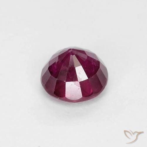 Rubino Vino Rosso Profondo naturale da 0.36 ct, Rotondo, VS-SI