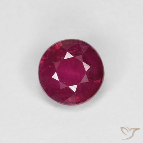 0.35ct Naturale Rosso scuro Rubino, Rotondo, VS-SI