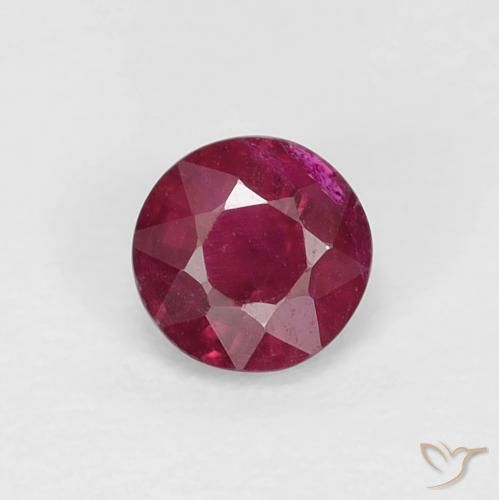 0.36ct Naturale Vino Rosso Profondo Rubino, Rotondo, VS-SI, Photo A