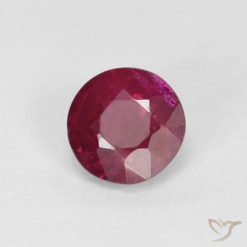 Rubino Vino Rosso Profondo naturale da 0.36 ct, Rotondo, VS-SI