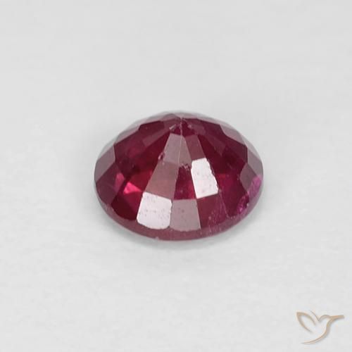Rubino Vino Rosso Profondo naturale da 0.36 ct, Rotondo, VS-SI