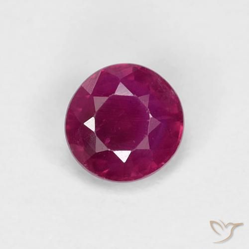 0.36ct Naturale Vino Rosso Profondo Rubino, Rotondo, VS-SI