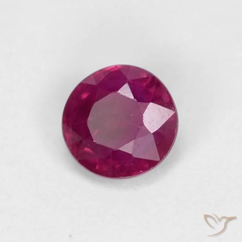 Rubino Vino Rosso Profondo naturale da 0.36 ct, Rotondo, VS-SI