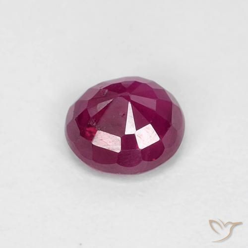 Rubino Vino Rosso Profondo naturale da 0.36 ct, Rotondo, VS-SI