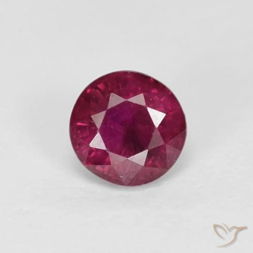 0.36ct Naturale Vino Rosso Profondo Rubino, Rotondo, VS-SI