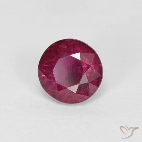 Rubino Vino Rosso Profondo naturale da 0.36 ct, Rotondo, VS-SI