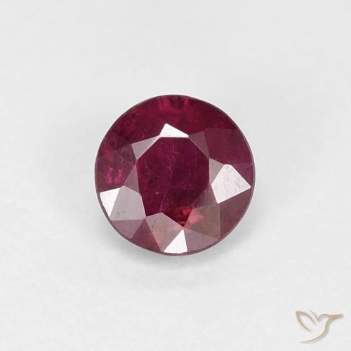 0.30ct Naturale Rosso scuro Rubino, Rotondo, VS-SI