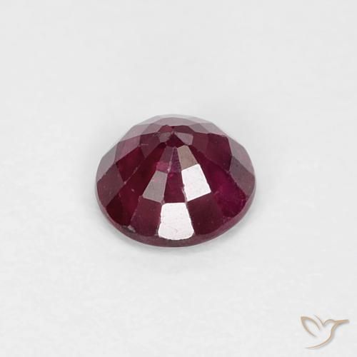 Rubino Rosso scuro naturale da 0.30 ct, Rotondo, VS-SI