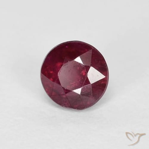 Rubino Vino rosso naturale da 0.40 ct, Rotondo, VS-SI