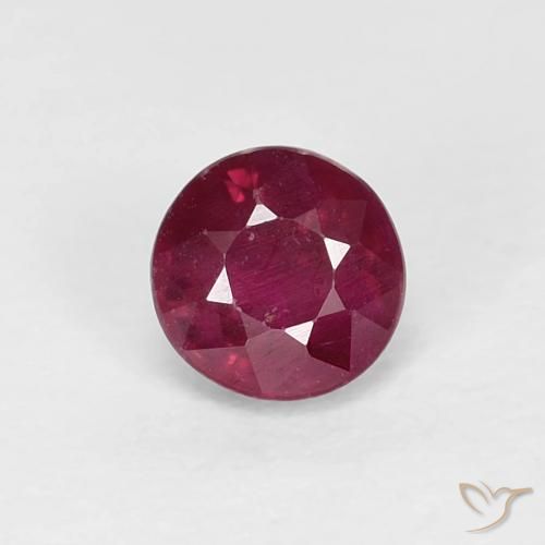 0.40ct Naturale Rosso scuro Rubino, Rotondo, VS-SI