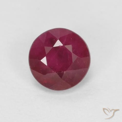 0.43ct Naturale Rosso scuro Rubino, Rotondo, SI