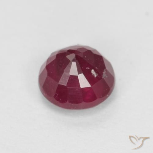 Rubino Rosso scuro naturale da 0.43 ct, Rotondo, SI