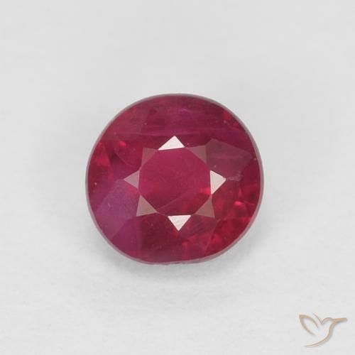 0.36ct Naturale Rosso scuro Rubino, Rotondo, SI