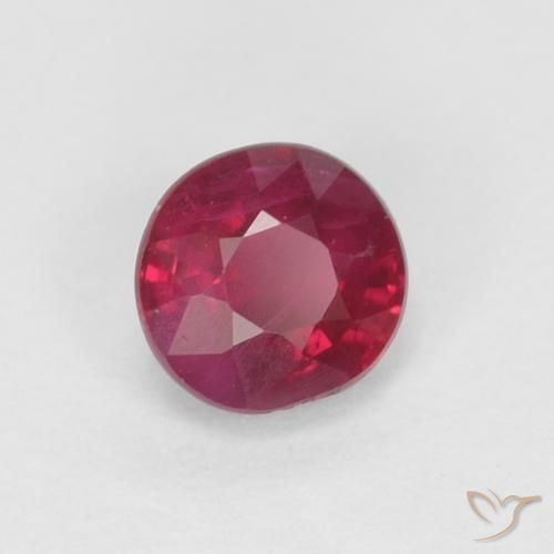 Rubino Rosso scuro naturale da 0.36 ct, Rotondo, SI