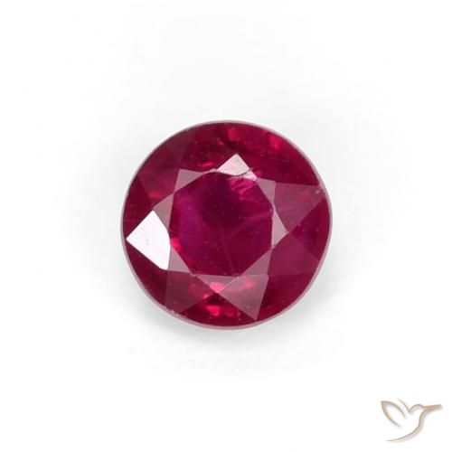 0.33ct Naturale Rosso scuro Rubino, Rotondo, VS-SI