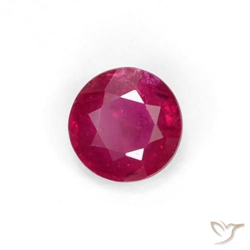 Rubino Vino Rosso Profondo naturale da 0.31 ct, Rotondo, VS-SI