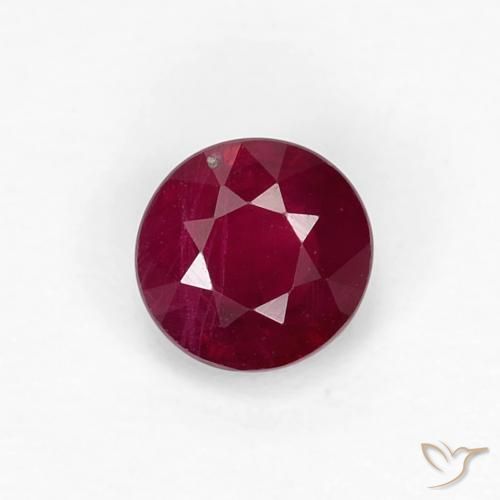 0.38ct Naturale Rosso scuro Rubino, Rotondo, VS-SI, Photo A