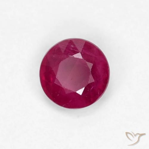 Rubino Vino Rosso Profondo naturale da 0.34 ct, Rotondo, VS-SI