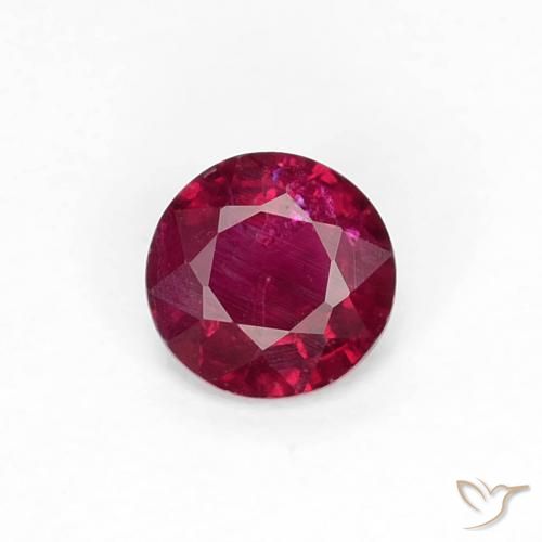 0.29ct Naturale Vino Rosso Profondo Rubino, Rotondo, VS-SI, Photo A