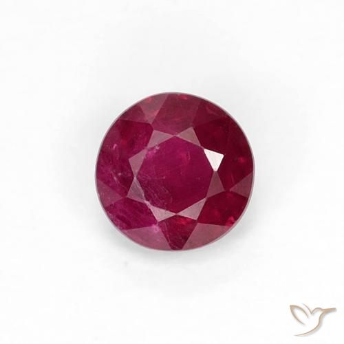 0.33ct Naturale Rosso scuro Rubino, Rotondo, VS-SI