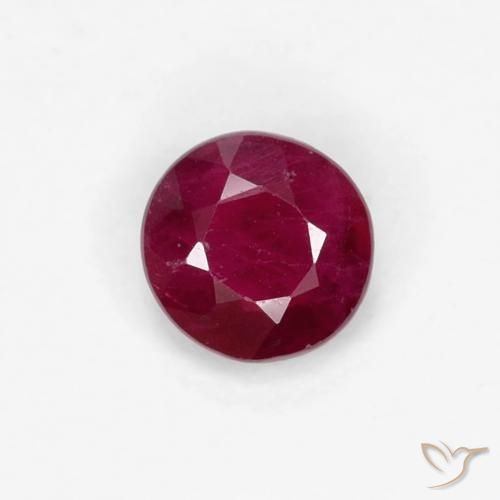 0.30ct Naturale Rosso scuro Rubino, Rotondo, VS-SI