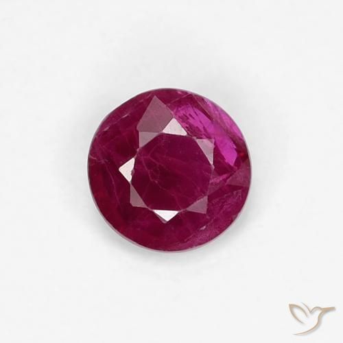 0.31ct Naturale Vino Rosso Profondo Rubino, Rotondo, VS-SI