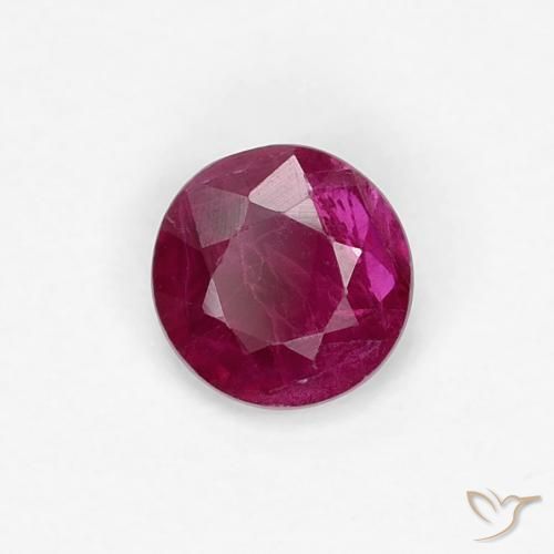Rubino Vino Rosso Profondo naturale da 0.31 ct, Rotondo, VS-SI