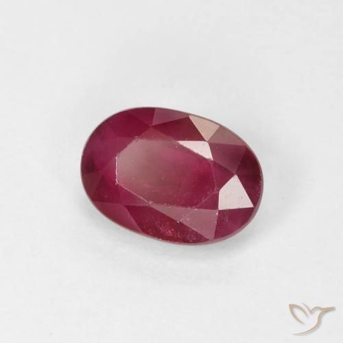 Rubino Vino rosso naturale da 0.99 ct, Ovale, VS-SI