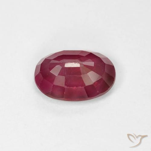 Rubino Vino rosso naturale da 0.99 ct, Ovale, VS-SI