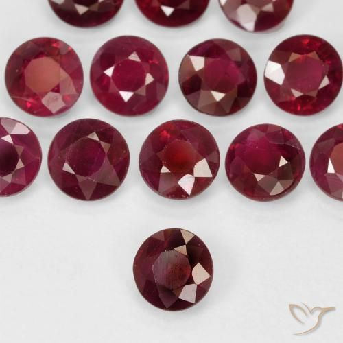 Rubino Rosso scuro naturale da 0.29 ct, Rotondo, VS