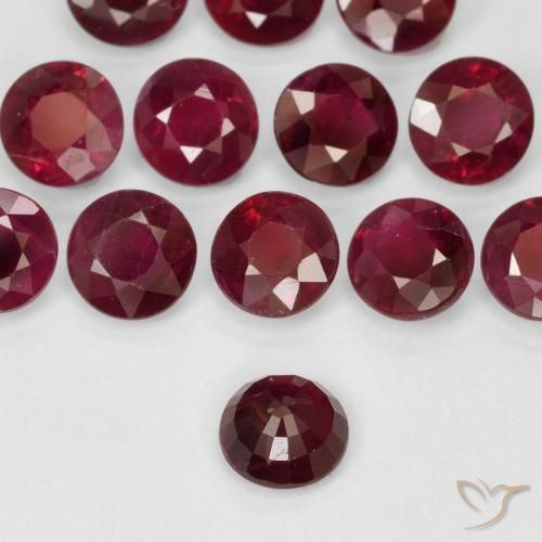 Rubino Rosso scuro naturale da 0.29 ct, Rotondo, VS