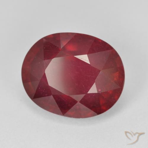 Rubino Rosso scuro naturale da 10.38 ct, Ovale, VS