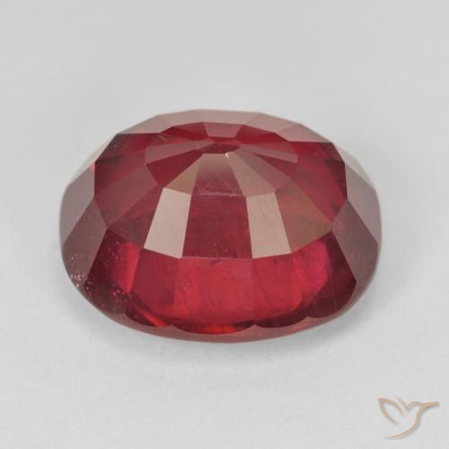 Rubino Rosso intenso naturale da 12.68 ct, Ovale, VS